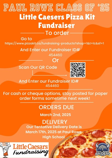 Little caesars pizza kit fundraiser for the class of 2025